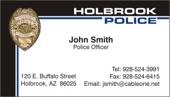 law enforcement business cards
